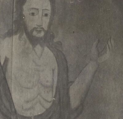 Draganić (Goljak Draganićki) - Kapela sv. Trojstva, detalj slike sv. Ivana Krstitelja