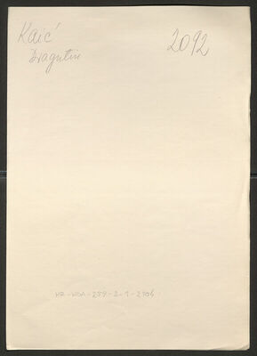 Kaić, Dragutin, 21.10.1922. Policijski karton