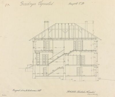 Vila Čepulić, presjek C-D