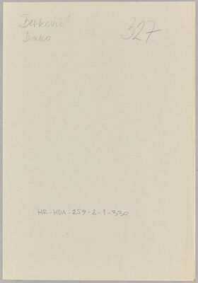 Berković, Dinko, 23.7.1911. Policijski karton