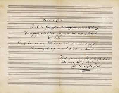 Inno–Coro = Himna-zbor, note, sašiveno