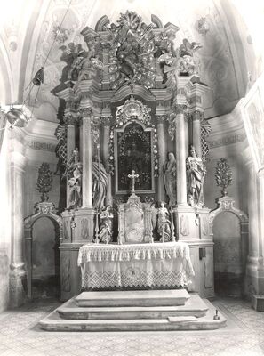 Jastrebarsko - Franjevački samostan s crkvom Uznesenja Blažene Djevice Marije, oltar u kapeli