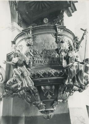 Ludbreg - Župna crkva sv. Trojstva, detalj propovjedaonice