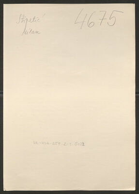 Stipetić, Milan, 12.8.1887. Policijski karton