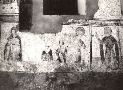 Volavje - Crkva Blažene Djevice Marije Volavske (Sniježne), freske na južnom zidu