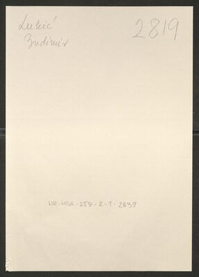 Lukić, Budimir, 31.10.1906. Policijski karton