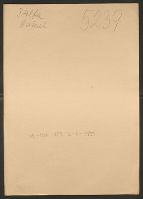 Štolfa, Rafael, 24.10.1912. Policijski karton