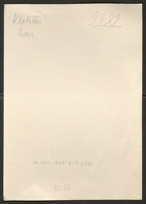 Klobučar, Ivan, 1.1.1924. Policijski karton