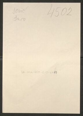 Sović, Đuro, 25.4.1891. Policijski karton