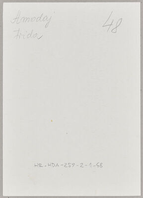 Amodaj, Frida, 2.4.1881. Policijski karton