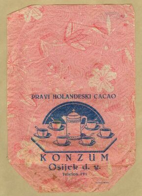 Vrećica, Pravi holandeski cacao - Konzum, Osijek