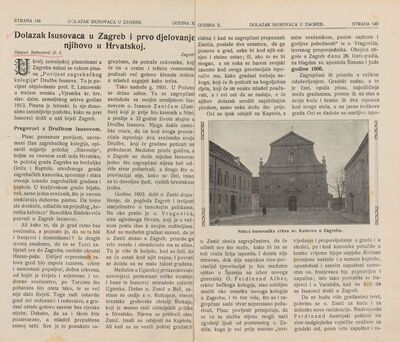 Dolazak Isusovaca u Zagreb i prvo njihovo djelovanje u Hrvatskoj