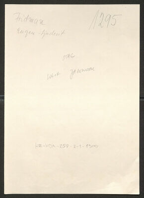 Fridman, Eugen-Ljudevit, 23.3.1900. Policijski karton