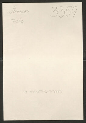 Neuman, Fritz, 30.1.1909. Policijski karton