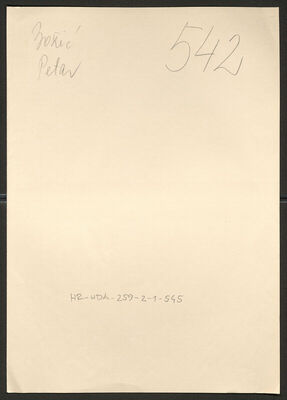 Božić, Petar, 23.6.1910. Policijski karton