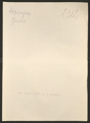 Koprivnjak, Janko, 21.5.1908. Policijski karton