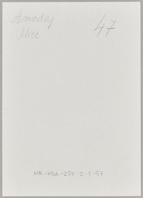 Amodaj, Alice, 20.1.1911. Policijski karton