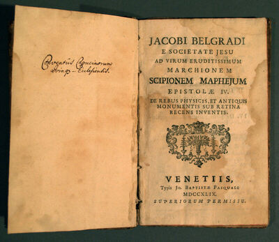 Jacobi Belgradi e societate Jesu, Venecija, 1749.