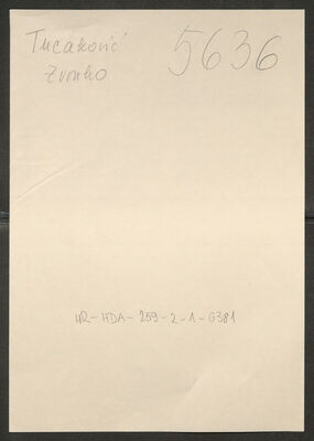 Tucaković, Zvonko, 15.5.1920. Policijski karton