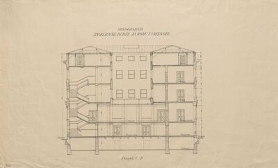 Palača burze, presjek C-D