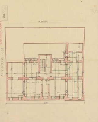 Stambena zgrada Herzog, tlocrt/podrum