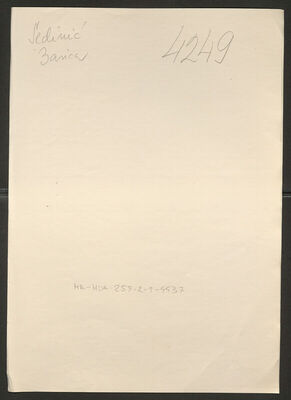 Sedinić, Barica rođ. Mesec, 1907. Policijski karton