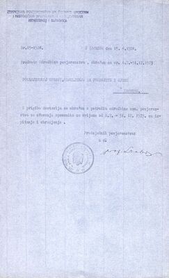 Odredbina Zemaljskog povjerenstva, obračun za vrijeme 1. 7 .- 31. 12. 1923.