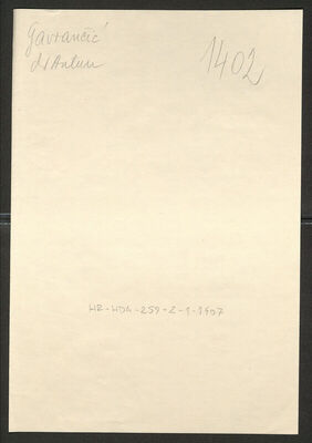 Gavrančić, Antun, 1881. Policijski karton