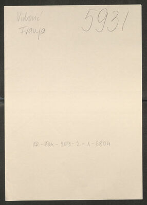 Vidović, Franjo, 1908. Policijski karton