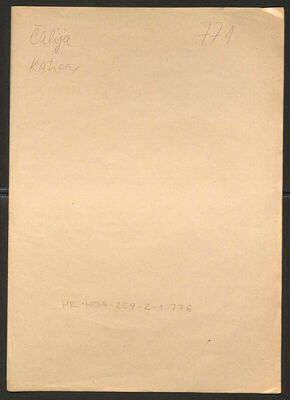 Čalija, Katica, 1906. Policijski karton