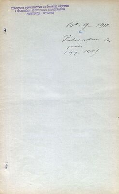 Putni računi i izrada (iz g. 1911.)