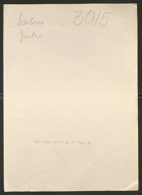 Martines, Gizela, 6.2.1916. Policijski karton