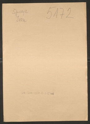 Šprajc, Ivan, 25.3.1924. Policijski karton