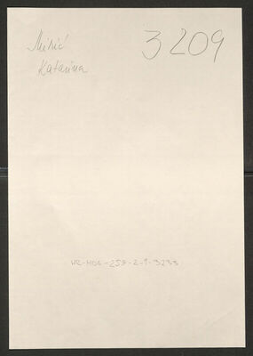 Mirić, Katarina, 13.6.1892. Policijski karton