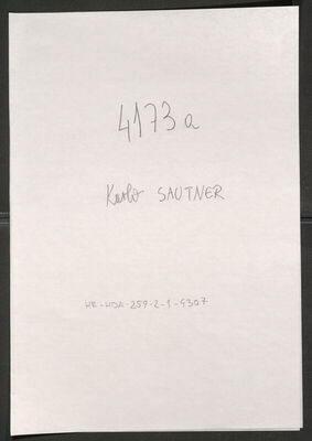 Sautner, Karlo, 11.9.1913. Policijski karton