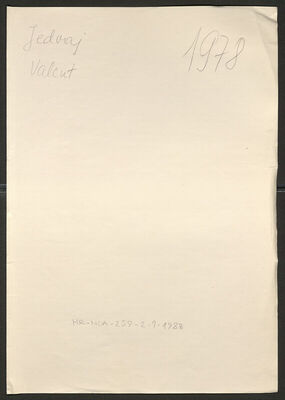 Jedvaj, Valent, 8.2.1914. Policijski karton