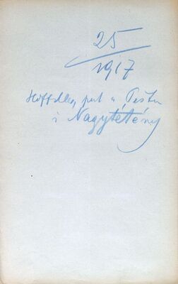 Viktor Hoffiller, put u Peštu i Nagytétény