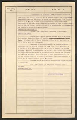 Sedmak, Viktor, 26.6.1920. Policijski karton