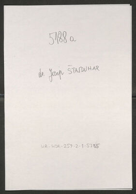 Štajduhar, Josip, 29.9.1873. Policijski karton