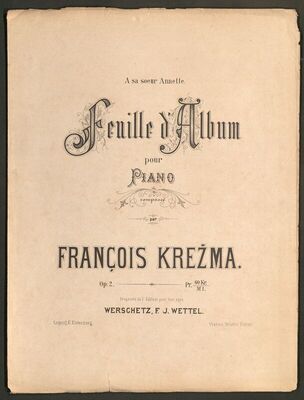 F. Krežma: Feuille d'Album, op. 2