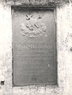 Dubrava - Kapela sv. Martina, nadgrobna ploča