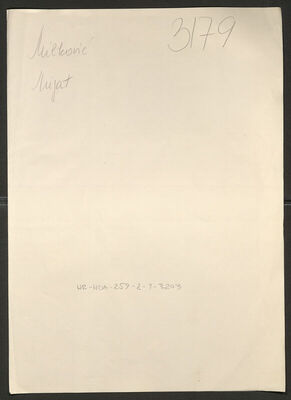 Milković, Ignjat, 14.3.1909. Policijski karton