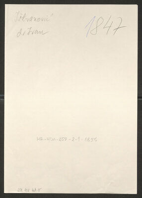 Ištvanović, Ivan, 3.6.1886. Policijski karton