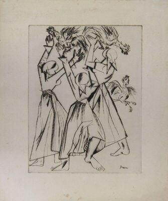 Tri žene hvataju tri pijetla