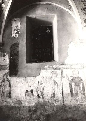 Volavje - Crkva Blažene Djevice Marije Volavske (Sniježne), freske na južnom zidu