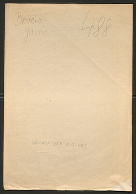 Borčić, Gavro, 5.6.1892. Policijski karton