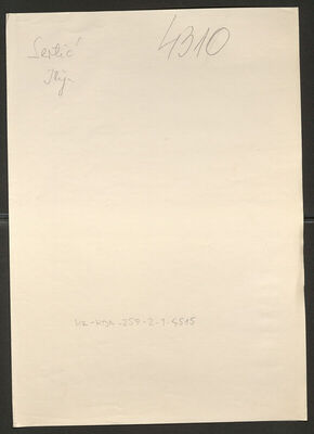 Sertić, Ilija, 1897. Policijski karton