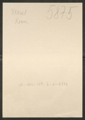 Vessel, Roma, 4.10.1925. Policijski karton