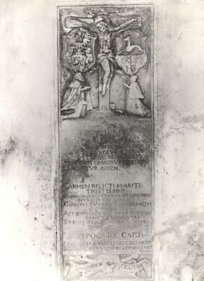 Samobor - Kapela sv. Mihalja, epitaf Ane Purthin