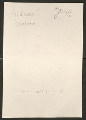 Kosanović, Branko, 22.6.1907. Policijski karton